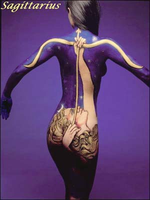 Horoskop body art by Rudi Everts   Sagittarius