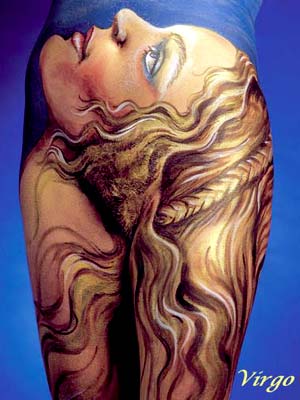 Horoskop body art by Rudi Everts   Virgo