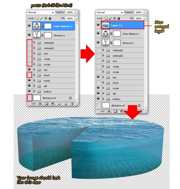 “Piece of the Artic” Pie Chart Photo Manipulation  Step-08222