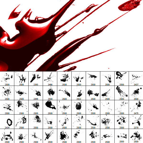 Glossy Blood Splatter Photoshop Brushes فرش فوتوشوب لامعة رش الدم Image_3