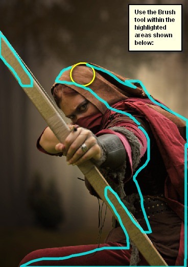 How to Create a Photo Manipulation of an Assassin with a Flaming Arrow in Photoshop Image040