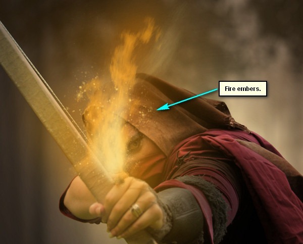 How to Create a Photo Manipulation of an Assassin with a Flaming Arrow in Photoshop Image067