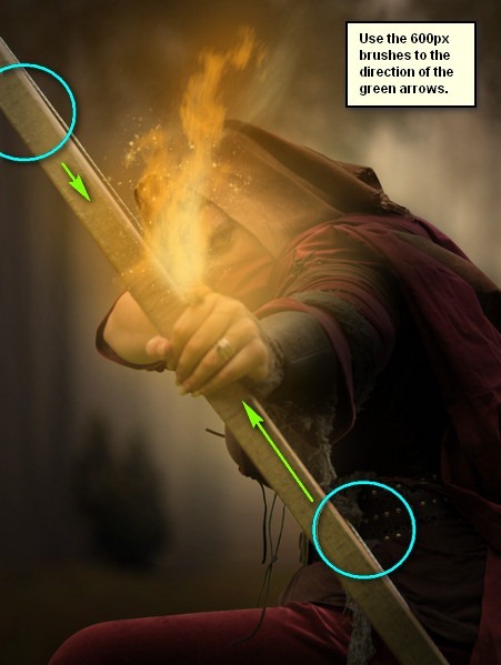 How to Create a Photo Manipulation of an Assassin with a Flaming Arrow in Photoshop Image073