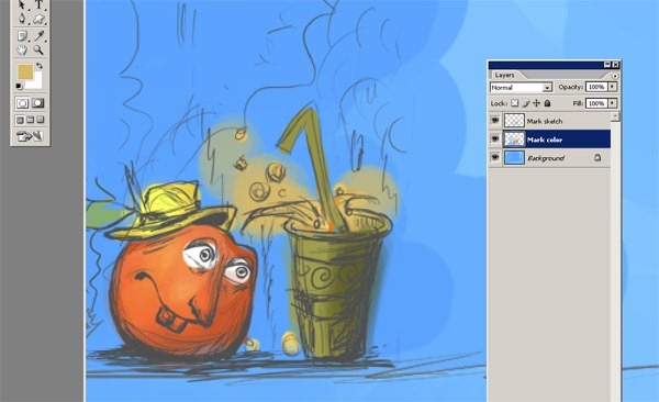 [ Photoshop ] Paint “Mark the Cute Orange” in Photoshop Clip_image010