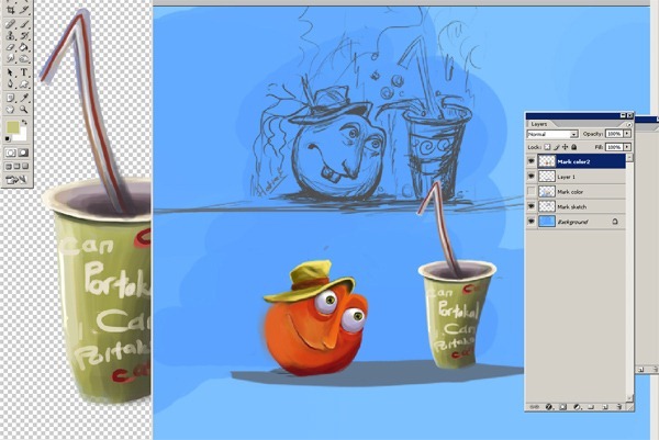 [ Photoshop ] Paint “Mark the Cute Orange” in Photoshop Clip_image011