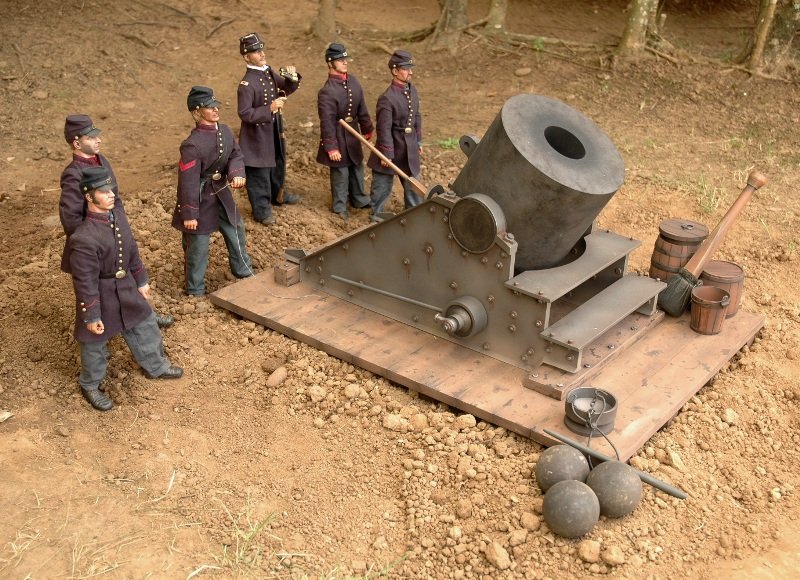 Civil War 13-inch mortar “IN ACTION” Dio 345078575