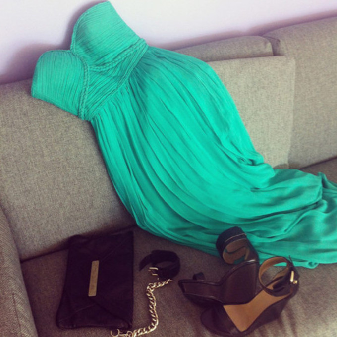 فساتين بنات  Ea6dc9-l-c680x680-pleated-dress-teal-dress-green-dress-braided-sea-green-dress