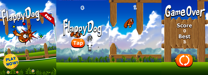 Nhà phát triển game Freemiu ra mắt game mới nhất FLAPPY DOG Flappy%20dog%20screen%20shot