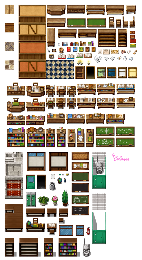 Cherche Tileset genre "Lycée, école" Celianna_schooltiles