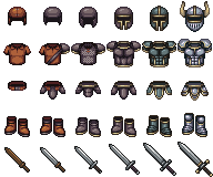 Pixel Art Weaponry Iconoe