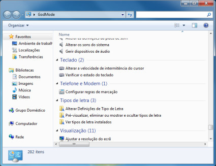 Dica Windows 7 – NewMode: Controle tudo através de uma pasta Godmode_04_small