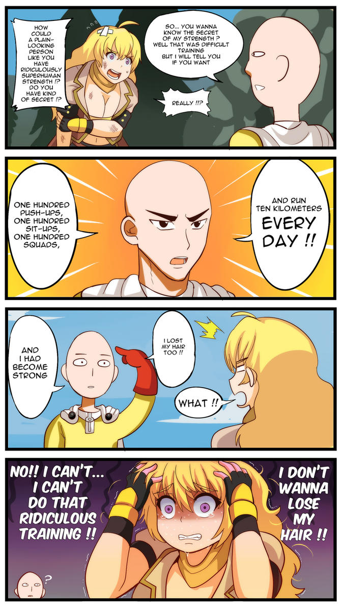 Happy birthday Rolo!!!!!!! _onepunchman_x_rwby____how_to_get_stronger_by_rouzille-d9fldo4