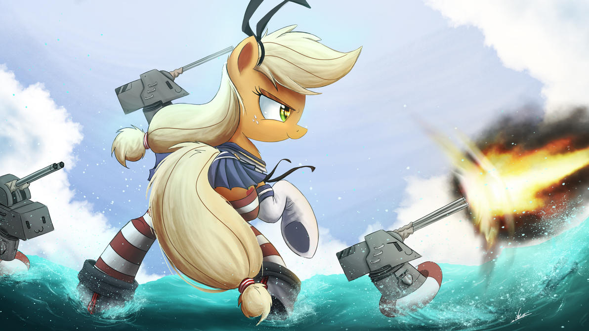 Pony art of the non diabetic variety.  - Page 24 Shimakaze_applejack_by_ncmares-d9ro6sm