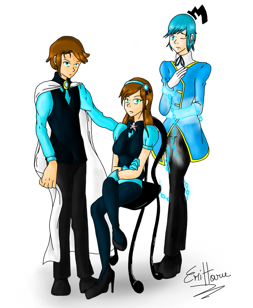 EmiHaru's Art Gallery || B L O O D Y L O V E {Inktober} The_gleeful_twins_and_their_servant__w_speedpaint__by_emilyfly99-da47a6b