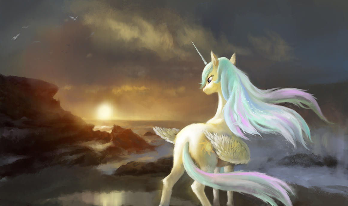 Pony art of the non diabetic variety.  - Page 21 _mlp_sunrise_by_tiger_type-d9ja15b