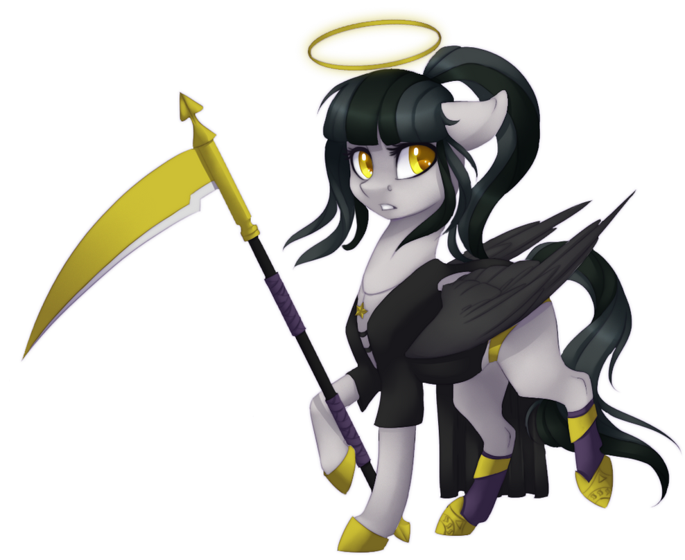 Pony art of the non diabetic variety.  - Page 25 Reluctant_reaper_by_silentwulv-d9y7wzf