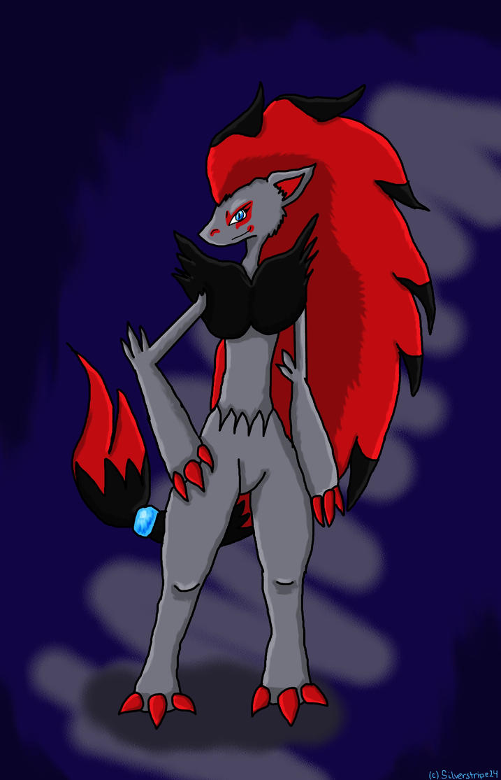 Galerie des Pokéumains Samantha_the_zoroark__one_of_us__by_silverstripe24-d56n52y