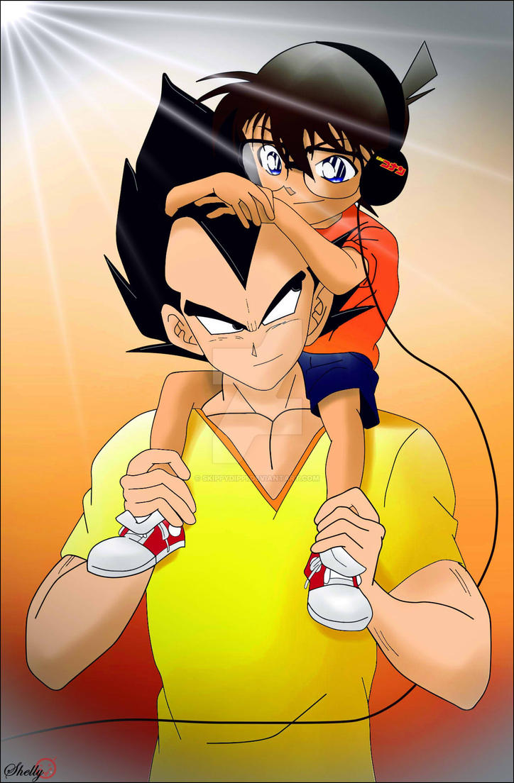 Pride |دردش مع زوجة فيجيتا - صفحة 10 Conan_and_vegeta_by_skippydippi-d4wztn4