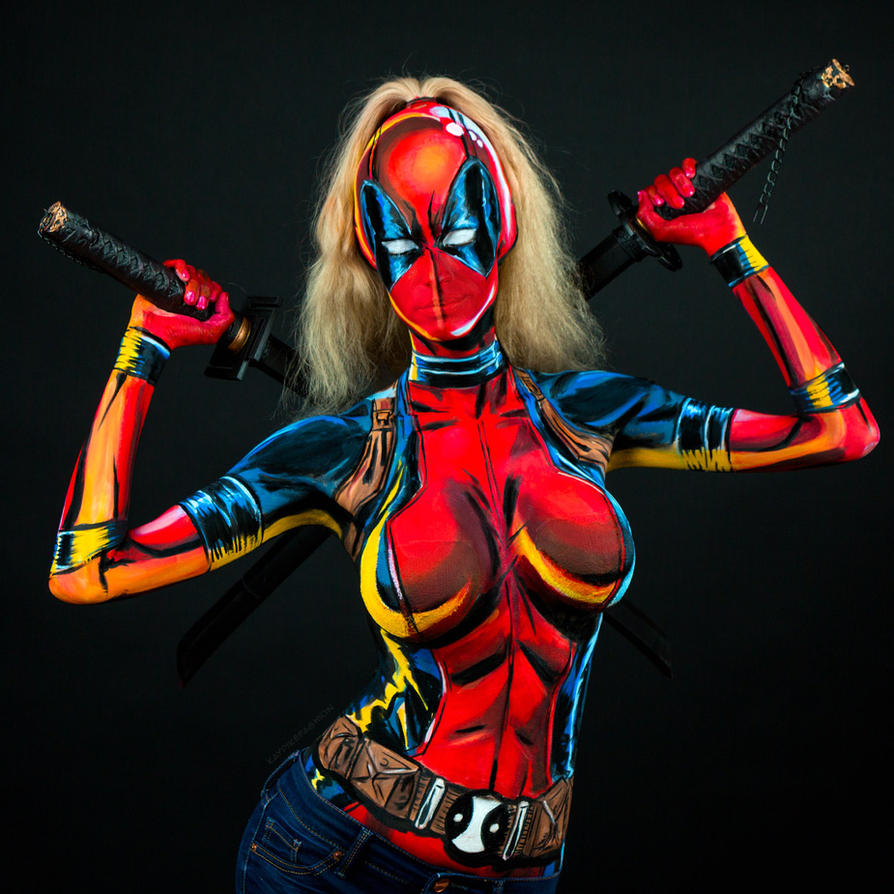 Non movie related pictures! - Page 4 Lady_deadpool_bodypaint_by_kaypikefashion-dackz1r