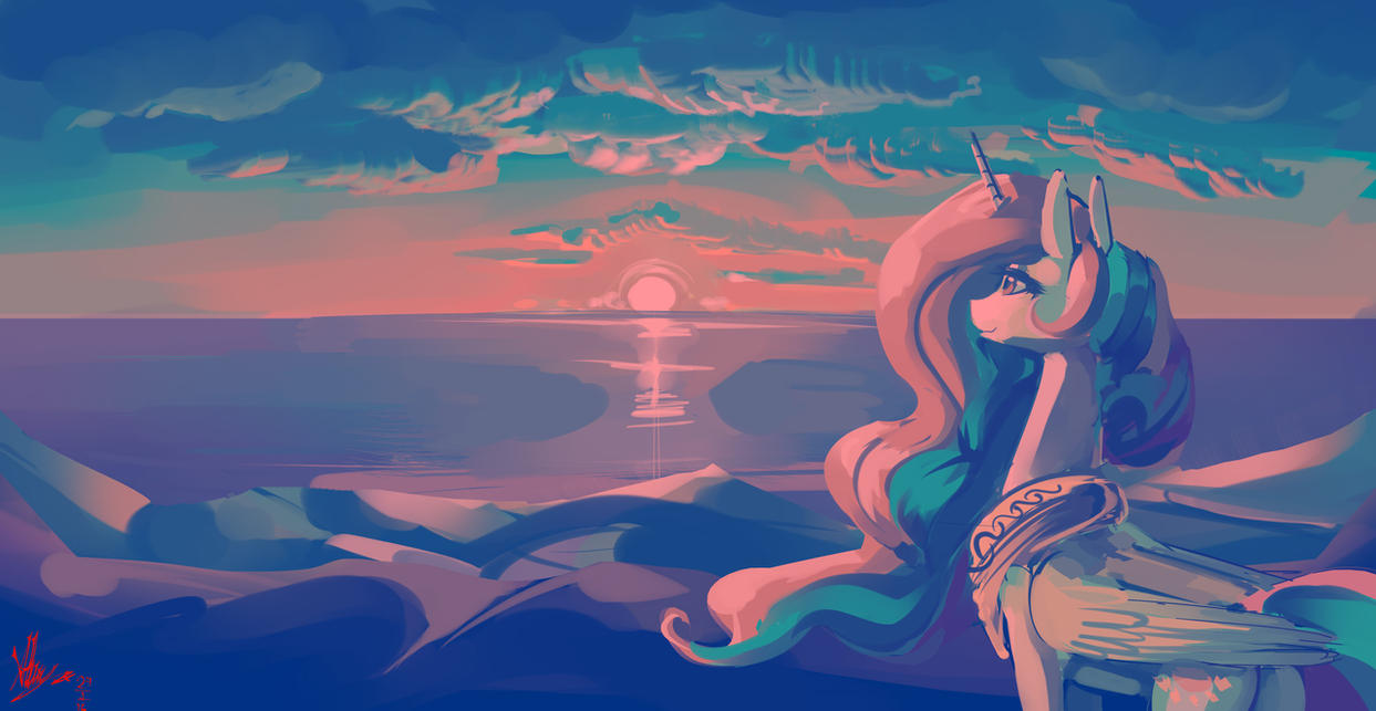 Pony art of the non diabetic variety.  - Page 23 Palette_challenge__39___celestia_by_alumx-d9picp9