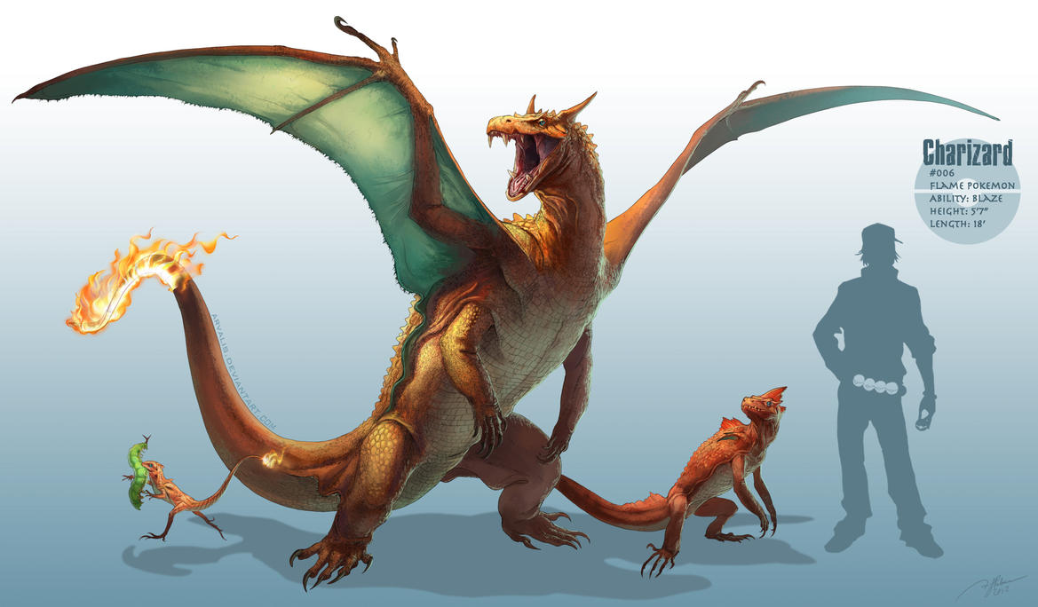 [Deviantart] Arvalis - Pokémons Realistas - Página 2 _charizard__by_arvalis-d5hh5md