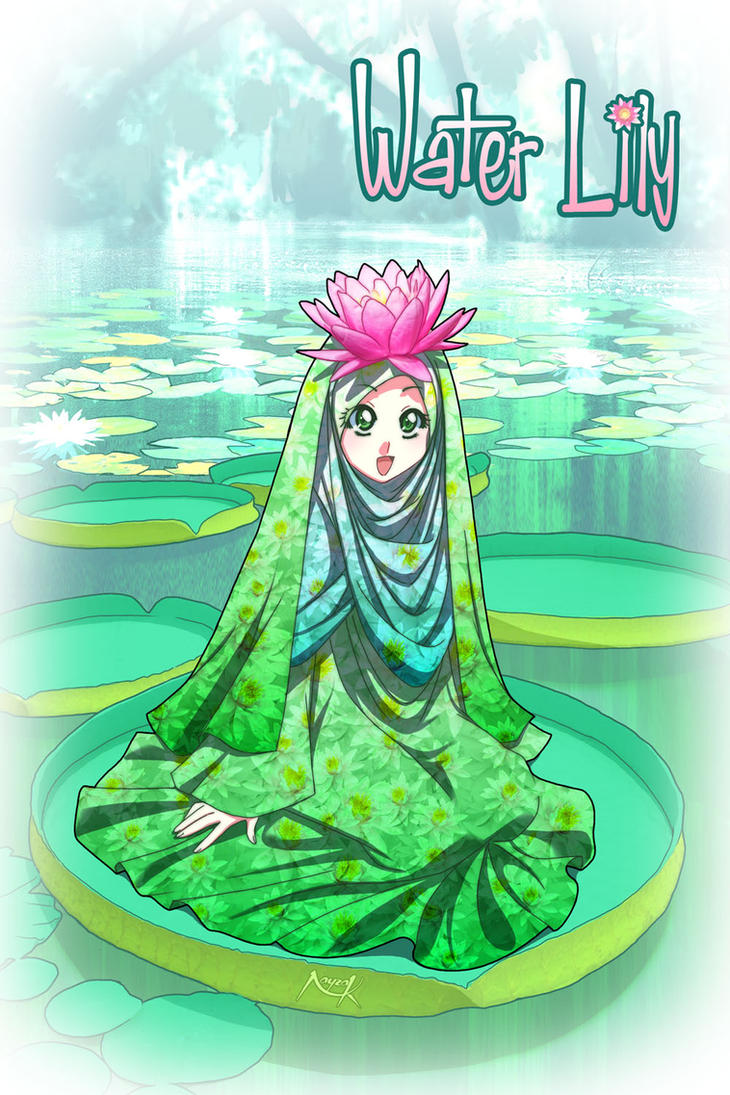 مسابقة الانمي الاسلامية Water_lily_by_nayzak-d3f9i7z