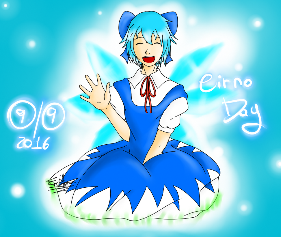 EmiHaru's Art Gallery || B L O O D Y L O V E {Inktober} Cirno_day_2016__by_emilyfly99-dah4gro