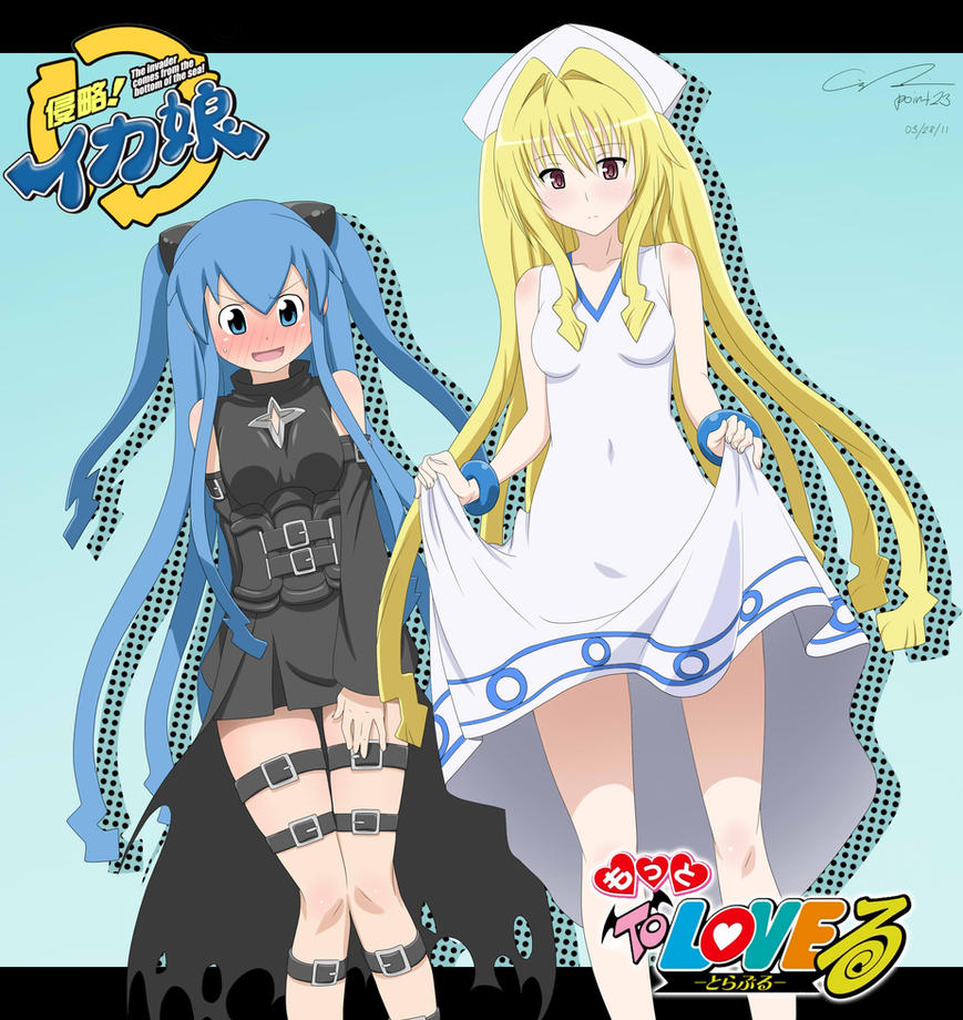 Characters Cosplay Fandom Thread - Page 22 Ika_musume_and_yami_crossdress_by_point23-d3cm3gt