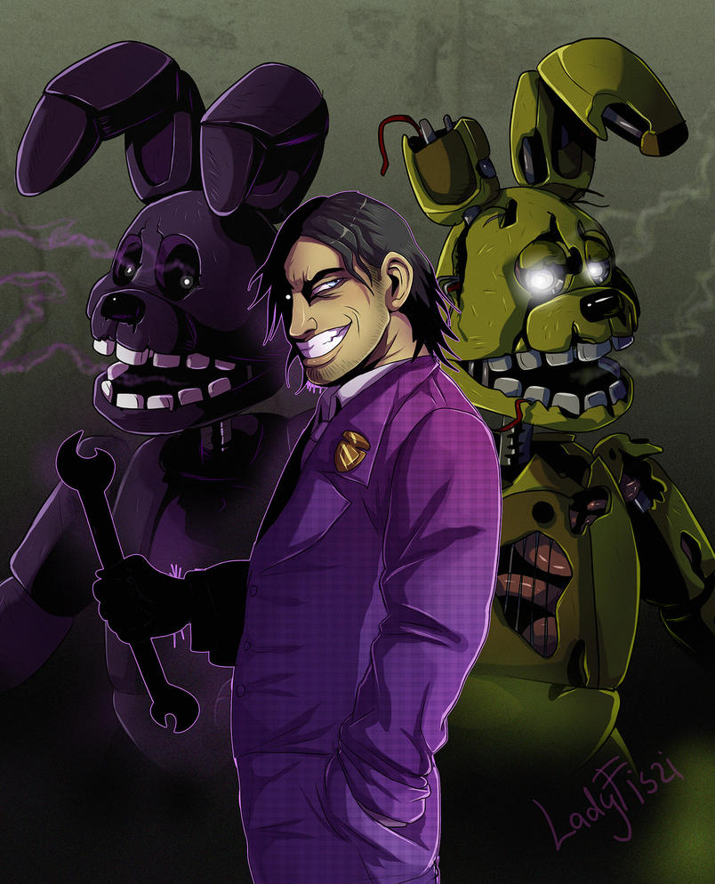 "I am the Purple Guy !" | Vincent Afton | Sbire Rocket Fnaf___purple_man_by_ladyfiszi-d9ys5aj