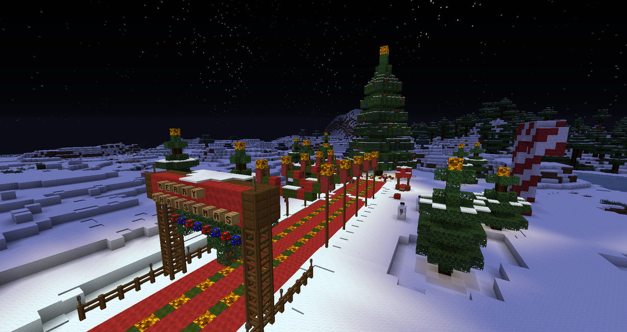 Post Your Minecraft Builds!!! - Page 3 Merry_christmas_from_minecraft_by_neutral_dreamer-d8aivzc
