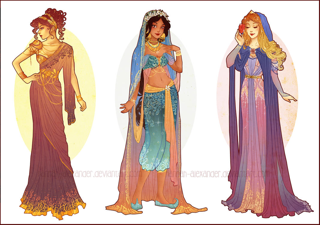 [costumes] Robes de Princesses et tenues de Princes - Page 32 Art_nouveau_costume_designs_v_by_hannah_alexander-d8su8hv