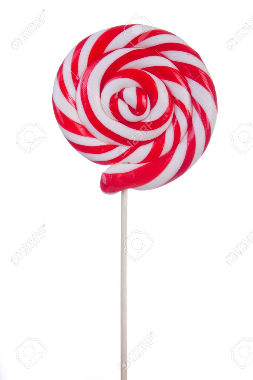 SLIKOVITI KALADONT - Page 2 8702660-Lovely-lollipop-with-red-and-white-stripes-on-white-background-Stock-Photo