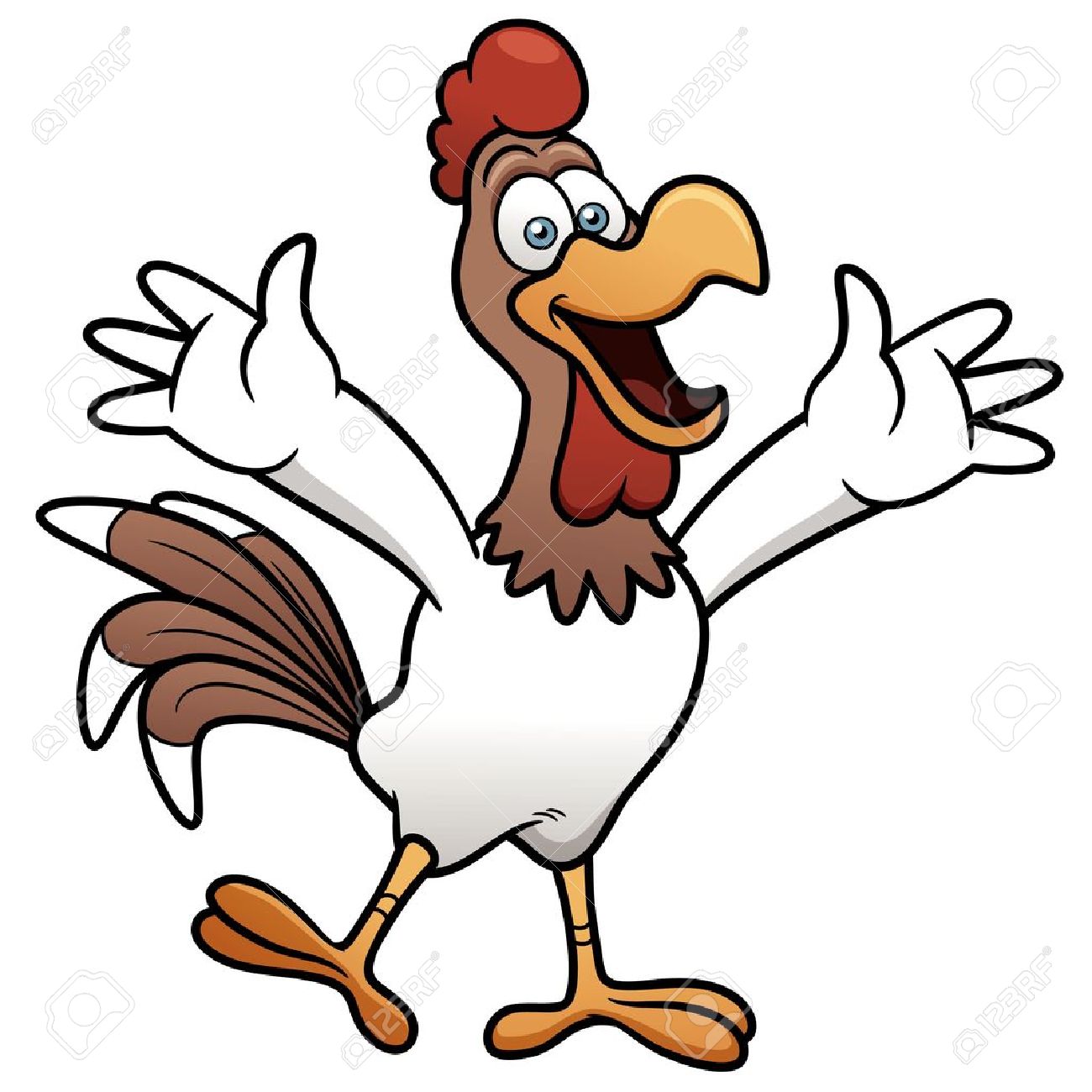 الدجاج  محمر بالقرنفل(المسمار) والحامض المصير بالصور بالصور التفصيلية  19139306-illustration-of-Cartoon-happy-chicken-Stock-Vector-animals