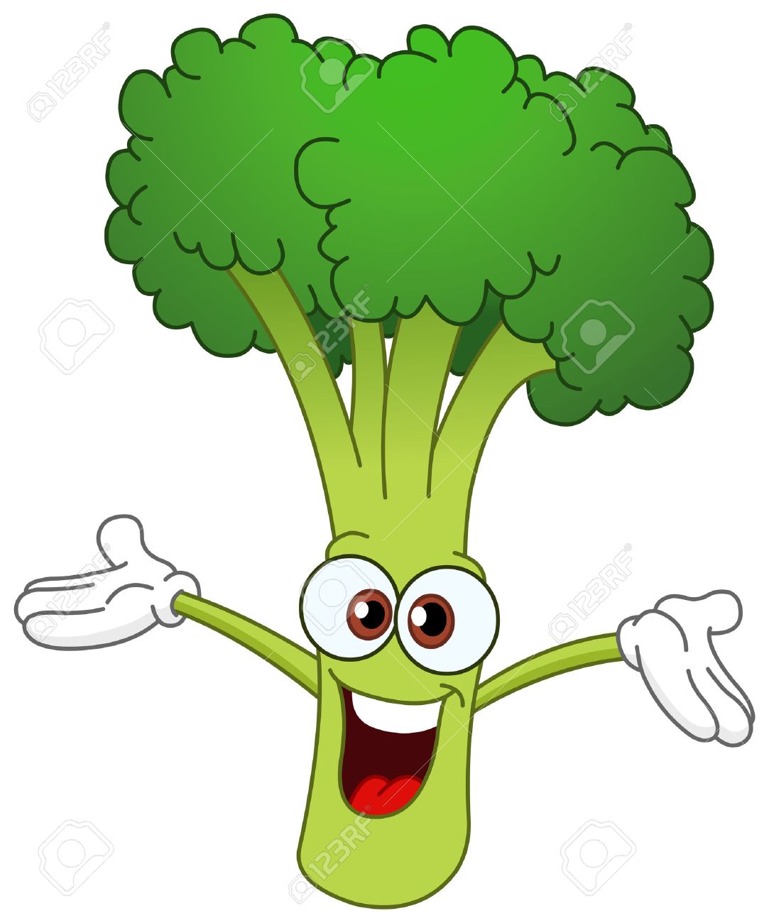 Psychopatate Pervers ♦SKB 7340048-Cheerful-cartoon-broccoli-raising-his-hands-Stock-Vector-vegetable