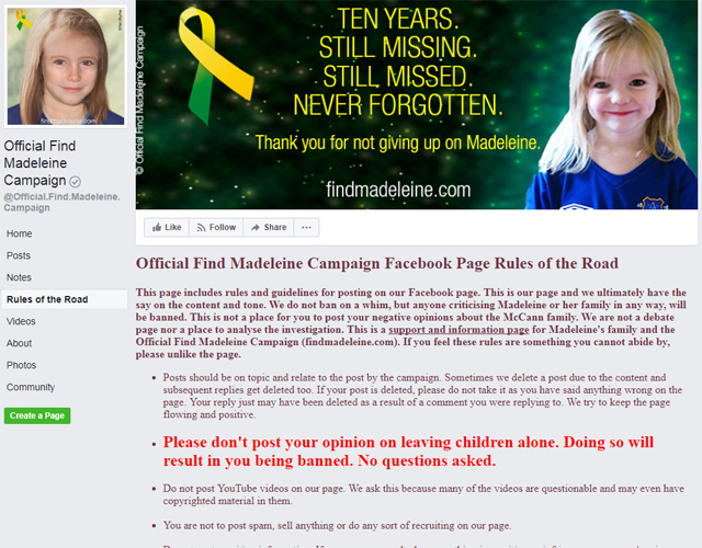 Mark Saunokonoko: Madeleine McCann webpage under fire over free speech and charity status claims 2808_mccann