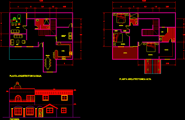 projet villa  dwg Home_63062