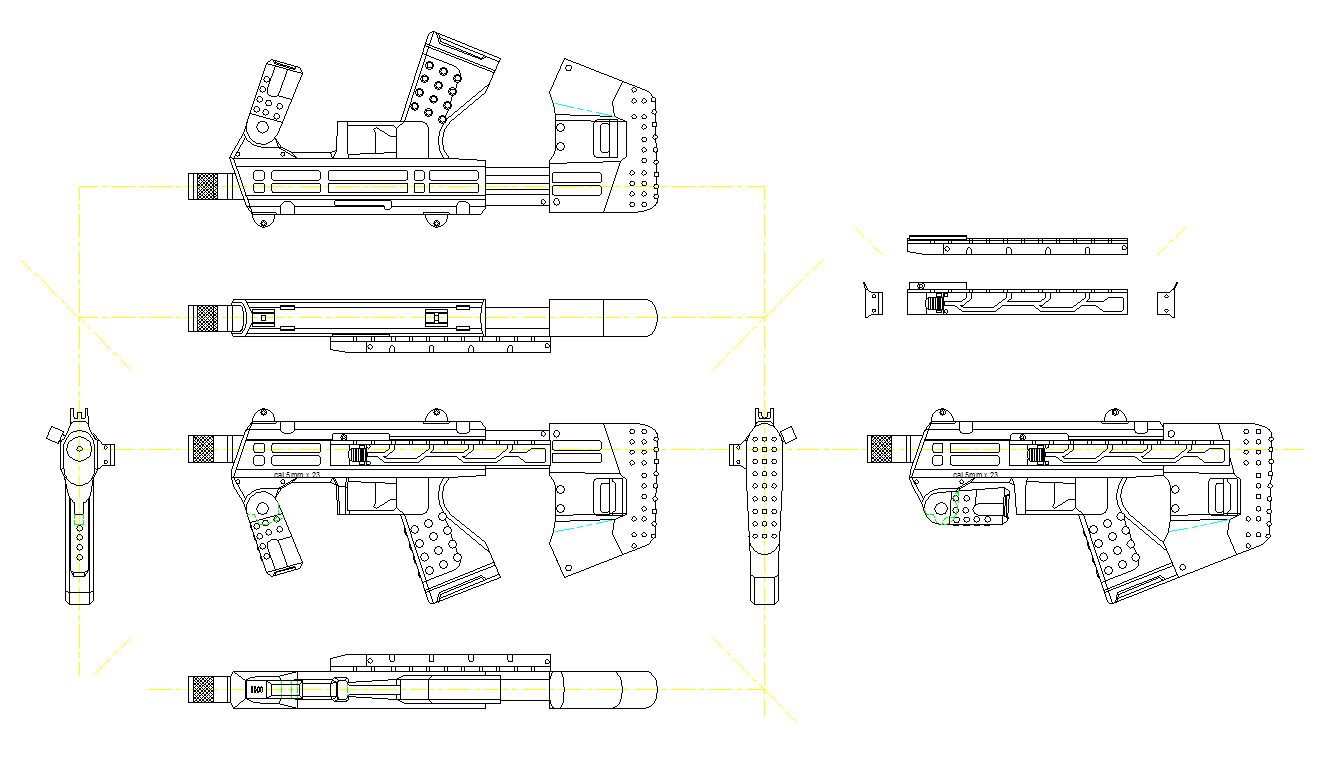 some cool halo blueprints Halo%203%20SMG%205mm