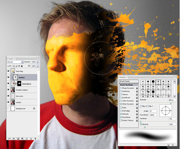 How to Mold Paint Splatter to a Face in Photoshop Screen%20Shot%2011