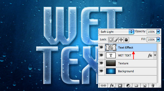 Wet Window Text Effect Wet Window Text Effect  Step10