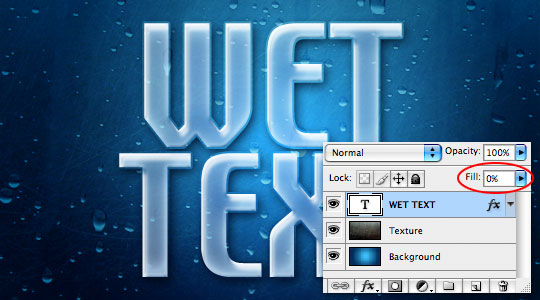 Wet Window Text Effect Wet Window Text Effect  Step7