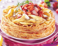 Gâteau de crêpes à la fraise Crepes