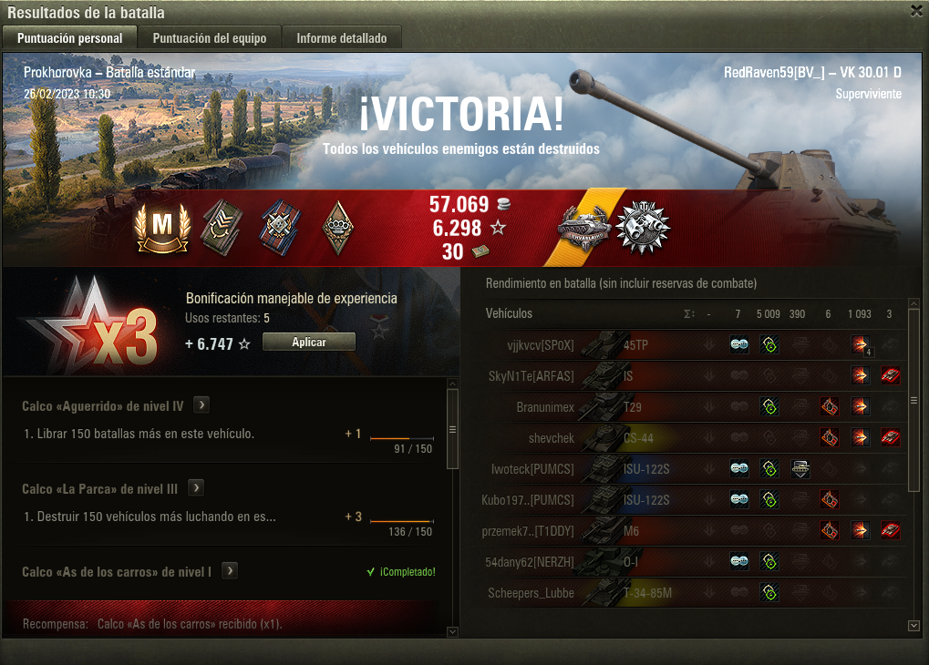 ¡ Cuéntanos tus mejores batallas ! ¡ con imágenes !  - Página 3 Redraven_Maestria_M_con_VK_30_01_D_en_Prokhorovka