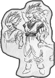 Manga ; croquis de Sangoku 3 Ssj3goku