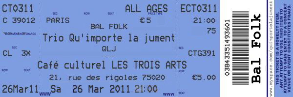 Prochain bal QLJ aux Trois arts le 26 mars 2011 Flyqljmars