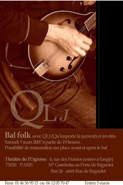 BAL FOLK QU'IMPORTE LA JUMENT  LE SAMEDI 3 MARS 2007 Ogresse