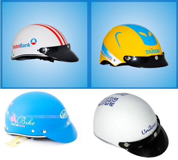Chuyên sản xuất mũ bảo hiểm quảng cáo Quatang16