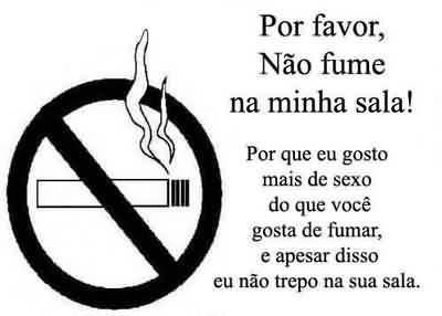 No fume na minha sala Fumar