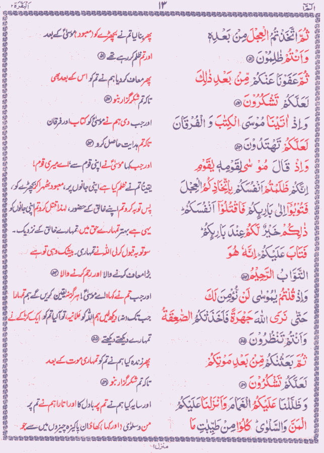 Quran Shareef Para # 1 P0013