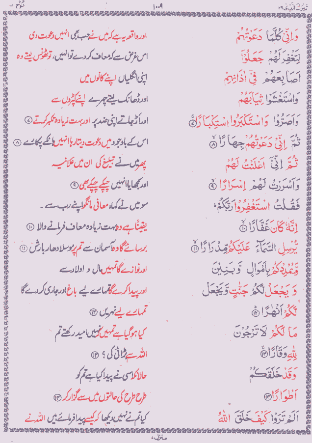 Quran Shareef Para # 29 P1009