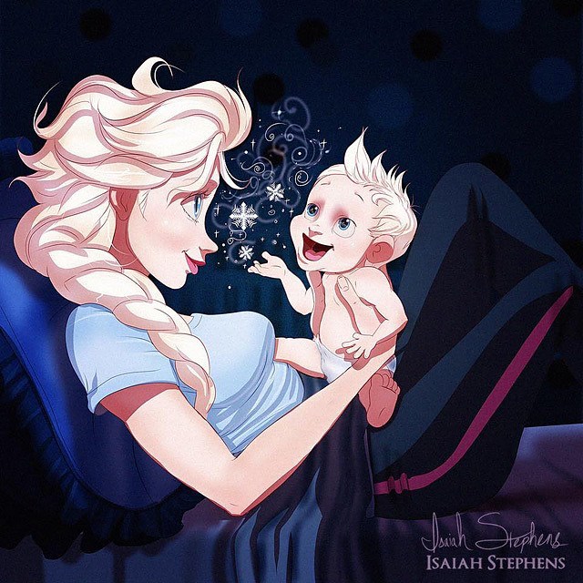 Le principesse Disney - Pagina 7 Elsa-maman